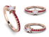 Elegant Enamel Star Ruby Ring - Star No. 11 image 8
