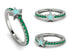 Elegant Enamel Star Emerald Ring - Star No. 6 image 3