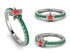 Elegant Enamel Star Emerald Ring - Star No. 6 image 12