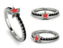 Elegant Enamel Star Black Diamond Ring - Star No. 9 image 13