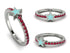 Elegant Enamel Star Ruby Ring - Star No. 12 image 3