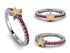 Elegant Enamel Star Ruby Ring - Star No. 12 image 5