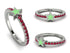 Elegant Enamel Star Ruby Ring - Star No. 12 image 6