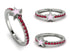 Elegant Enamel Star Ruby Ring - Star No. 12 image 12