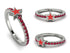 Elegant Enamel Star Ruby Ring - Star No. 12 image 1