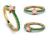 Elegant Enamel Star Emerald Ring - Star No. 4 image 3