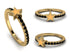 Elegant Enamel Star Black Diamond Ring - Star No. 7 image 5