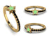 Elegant Enamel Star Black Diamond Ring - Star No. 7 image 6