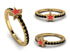 Elegant Enamel Star Black Diamond Ring - Star No. 7 image 13