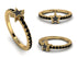 Elegant Enamel Star Black Diamond Ring - Star No. 7 image 1