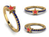 Elegant Enamel Star Sapphire Ring - Star No. 13 image 12