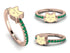 Elegant Enamel Cat Emerald Ring - Cat No. 5 image 3