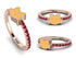 Elegant Enamel Cat Ruby Ring - Cat No. 11 image 3