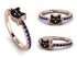 Elegant Enamel Cat Sapphire Ring - Cat No. 14 image 13
