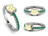 Elegant Enamel Cat Emerald Ring - Cat No. 6 image 3