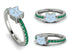 Elegant Enamel Cat Emerald Ring - Cat No. 6 image 8