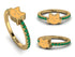 Elegant Enamel Cat Emerald Ring - Cat No. 4 image 4