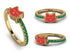 Elegant Enamel Cat Emerald Ring - Cat No. 4 image 11