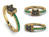 Elegant Enamel Cat Emerald Ring - Cat No. 4 image 12