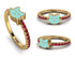 Elegant Enamel Cat Ruby Ring - Cat No. 10 image 2