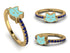 Elegant Enamel Cat Sapphire Ring - Cat No. 13 image 1