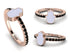 Elegant Enamel Hamsa Black Diamond Ring - Hamsa No. 8 image 8