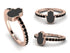Elegant Enamel Hamsa Black Diamond Ring - Hamsa No. 8 image 13