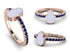 Elegant Enamel Hamsa Sapphire Ring - Hamsa No. 14 image 7