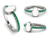 Elegant Enamel Hamsa Emerald Ring - Hamsa No. 6 image 6