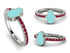 Elegant Enamel Hamsa Ruby Ring - Hamsa No. 12 image 2