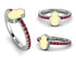 Elegant Enamel Hamsa Ruby Ring - Hamsa No. 12 image 3
