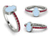 Elegant Enamel Hamsa Ruby Ring - Hamsa No. 12 image 8