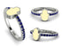 Elegant Enamel Hamsa Sapphire Ring - Hamsa No. 15 image 3