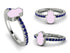 Elegant Enamel Hamsa Sapphire Ring - Hamsa No. 15 image 10