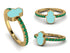 Elegant Enamel Hamsa Emerald Ring - Hamsa No. 4 image 2