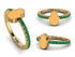 Elegant Enamel Hamsa Emerald Ring - Hamsa No. 4 image 4