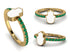Elegant Enamel Hamsa Emerald Ring - Hamsa No. 4 image 7