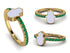 Elegant Enamel Hamsa Emerald Ring - Hamsa No. 4 image 8
