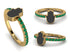 Elegant Enamel Hamsa Emerald Ring - Hamsa No. 4 image 13