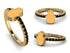 Elegant Enamel Hamsa Black Diamond Ring - Hamsa No. 7 image 4