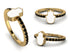 Elegant Enamel Hamsa Black Diamond Ring - Hamsa No. 7 image 1