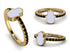Elegant Enamel Hamsa Black Diamond Ring - Hamsa No. 7 image 7