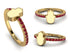 Elegant Enamel Hamsa Ruby Ring - Hamsa No. 10 image 3