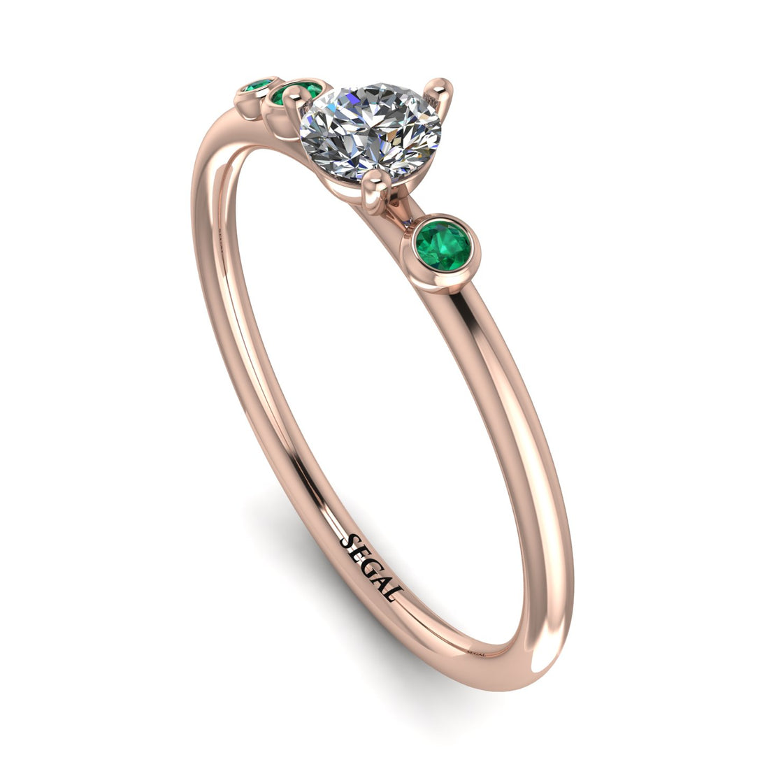 Minimalist Thin Diamond Ring - Brielle No. 17