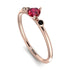 Minimalist Thin Ruby Ring - Brielle No. 41 image 1