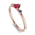 Minimalist Thin Ruby Ring - Brielle No. 71 image 1