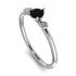 Minimalist Thin Black Diamond Ring - Brielle No. 9 image 1