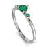 Minimalist Thin Emerald Ring - Brielle No. 21 image 1
