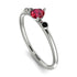 Minimalist Thin Ruby Ring - Brielle No. 42 image 1