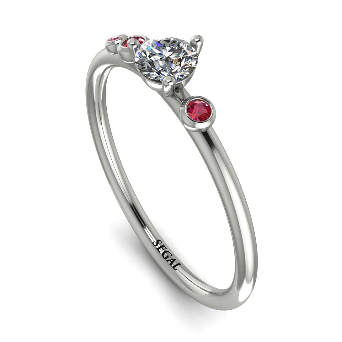 Minimalist Thin Diamond Ring - Brielle No. 48
